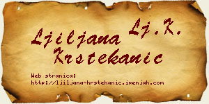 Ljiljana Krstekanić vizit kartica